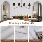 Beige Wallpaper Grasscloth Peel and Stick Wallpaper 15.7"x 118" Fabric Contact - Image 8