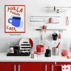 Framed Wall Art Posters Kitchen Por La Mañana Cafe Print Vintage Coffee Artwork - Image 6