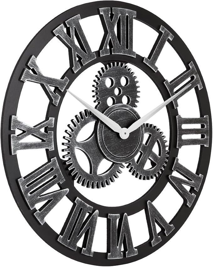 28" Whisper Ticking Silent Wall Clock - Image 3