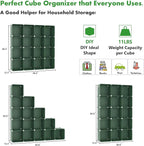 C&AHOME Cube Storage Organizer, 16-Cube Shelves Units, Plastic Storage Cubes - Image 2