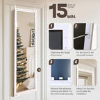 50"x16" Door Mirror, Rustic Full Length Mirror, Over The Door Hanging Mirrors - Image 6