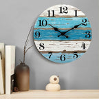 CHYLIN Wall Clock, Beach Themed Blue Wall Clocks Battery Operated Silent - Image 4