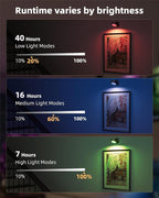 Wall Mounted Lights, 2 Pack Rechargeable RGB Color Changing Light, 3 Color - Image 6