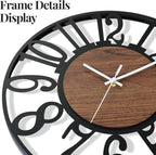 Large Wall Clock for Living Room Decor, 24 inch Decorative Wood Wall Clocks - Image 3