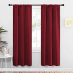 NICETOWN Christmas Burgundy Curtains Blackout Drape Panels by NICETOWN