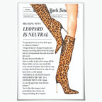 Trendy Newspaper Posters Vintage Leopard Boots Poster Feminist Canvas Prints by Unknown