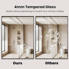 LOAAO Black Bathroom Mirror 50"X30" - Image 6