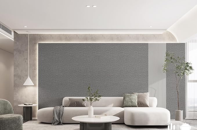 TANONE Dark Gray Wallpaper PVC Self-Adhesive Peel and Stick DIY Wallpaper Faux - Image 9