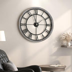 Cuspin Large Wall Clock for Living Room Decor, 24 Inch Round Farmhouse Wall by Cuspin
