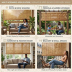 Bamboo Blinds Outdoor Patio, Natural Retro Reed Roll Up Shades - Image 5