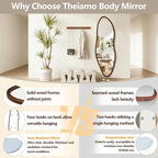 Irregular Full Length Mirror, Large Asymmetrical Wall Mirrors - Image 4