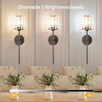 Crystal Battery Operated Wall Sconces Set of 2, 12 RGB and 3CCT Dimmable Wall - Image 7