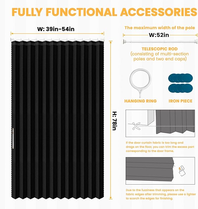 AJAZZ Blackout Magnetic Door Curtain - Image 3