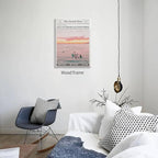 Pink Beach Newspaper Posters Vintage Fashion Coastal Girl Surf Wall Art 24X36 - Image 5