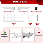 WALMANN 2 Pack Garage Wall Shelves, 45x15 inch Wall Mounted Storage Shelves - Image 7