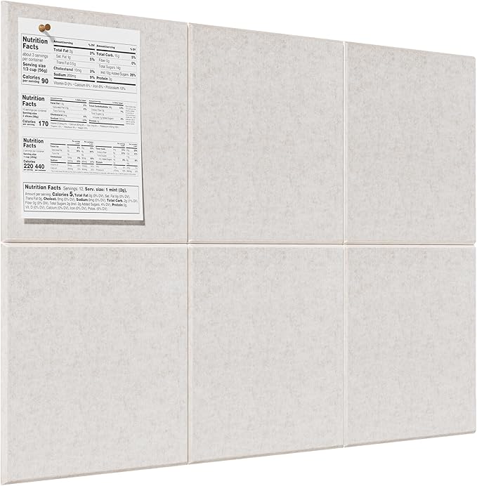 MaxGear Large Cork Board for Wall 36" x 24", Light Tan Bulletin Board, 6 Pack by MaxGear