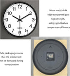 XFM Wall Clock Black Silent Wall Clocks Battery Operated 14 Inch Modern Non - Image 7