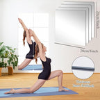 JUNEBRUSHS 18Pack Self Adhesive Acrylic Mirrors, 8 x 8 Inch Mirror Tiles Decor - Image 2