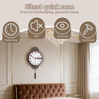 Dankeit Modern Wall Clock with Oak Wood Dial and Silent Movement, 12.6x22.8 - Image 4