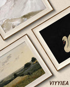VIYYIEA Framed Wall Art for Living Room, Swan Art Canvas Prints, Vintage Home - Image 6