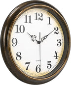 Yoiolclc Wall Clock Battery Operated Silent Non-Ticking Vintage Wall Clocks - Image 9