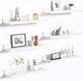 upsimples Floating Shelves for Wall, Wall Shelves for Decor Storage Set of 6 by upsimples