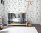 Timeet 16."x393.7"Blue Wallpaper Peel and Stick Wallpaper Leaf Wallpaper Floral - Image 8