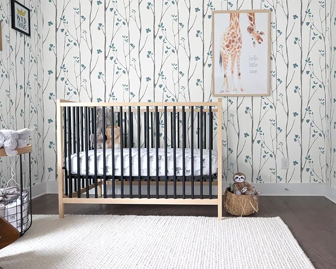 Timeet 16."x393.7"Blue Wallpaper Peel and Stick Wallpaper Leaf Wallpaper Floral - Image 8