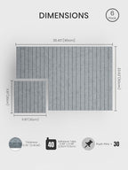 Bumusty Large Cork Board Alternative-36 x 24" Felt Bulletin Board Tiles - Image 2