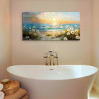 SERIMINO Large Canvas Wall Art Prints, Ocean Sunset Landscape Canvas Prints - Image 4
