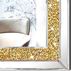 2 Piece Wall Mirrors, Crush Diamond Wall Decor - Image 3