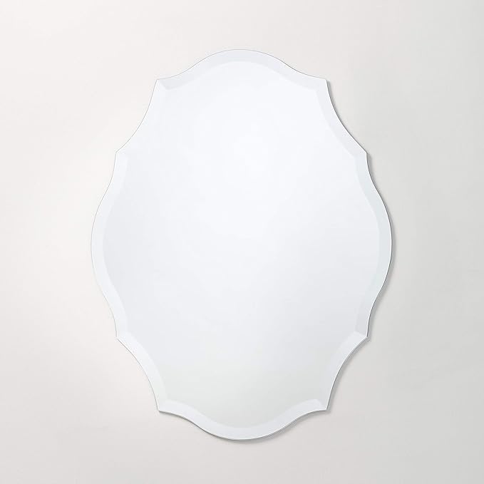 Better Bevel Frameless Oval Mirror | 23.5" x 30.5" Bathroom Wall Mirror by Better+Bevel