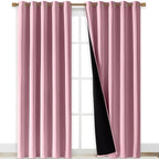NICETOWN Crystal Pink Full Shade Curtain Panels, Pair of Energy Smart & Noise by NICETOWN