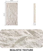 OUZUGIE 4 PCS Faux Stone Wall Panel 47.2’’ x 23.6’’ Interior Exterior Wall - Image 3