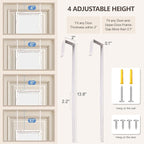 50"x16" Door Mirror, Rustic Full Length Mirror, Over The Door Hanging Mirrors - Image 5