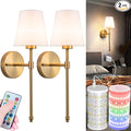 Battery Operated Wall Sconces Set Of 2, Wireless Battery Wall Light by Nekhung