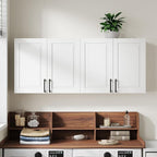 ChooChoo Laundry Room Cabinets, 4 Doors Wall Mounted Storage Cabinet, Kitchen - Image 2
