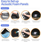 80 Pack Acoustic Foam Panels, High Density Sound Absorbing Panels, Soundproof - Image 7