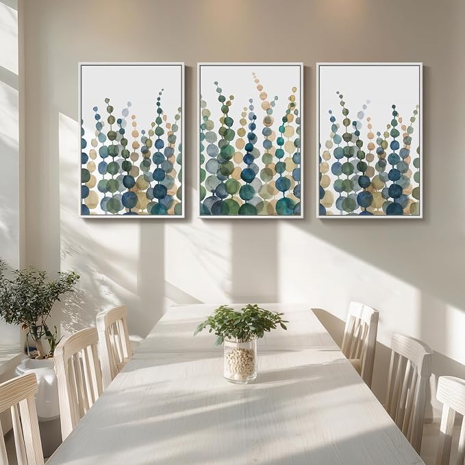 Framed Coastal Wall Art for Living Room, Large Modern Watercolor Botanical - Image 9