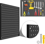 Peg Board, 3 Pack Metal Pegboard Panels Black Pegboards Wall Organizer - Image 2