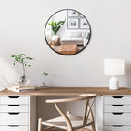 Itrue 12 Inch Small Round Decorative Wall Mirror, HD Silver-Coated Glass by Villacola