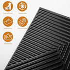 WOWSTAR 12-Pack 3D Wall Panels 19.7" x 19.7", Modern Black Wall Covering - Image 4