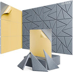 22 Pack Acoustic Panels with Self-Adhesive, Sound Panels High Density, by ROOME