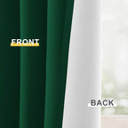 Yakamok 100% Blackout Curtain Panels 63 inches Cold and Light Blocking Drapes - Image 6