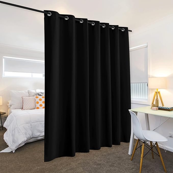 RYB HOME Room Divider Blackout Curtains, Portable Wind Proof Noise Reducing - Image 3
