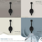 Amerock H55465MB | Adare Double Prong Decorative Wall Hook | Matte Black Hook - Image 7