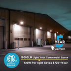 Lightdot 8Pack 120W LED Wall Pack Lights, 100-277v Dusk to Dawn - Image 2