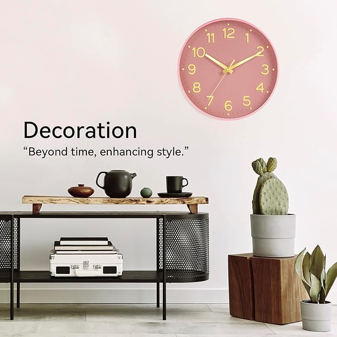 Roymnie Silent Wall Clocks Battery Operated 8 Inch-Modern Non Ticking Analog - Image 5