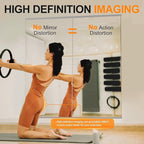 Delma Home Gym Mirror, Large Full Body Tempered Glass Frameless, Wall-Mounted - Image 2