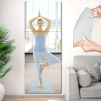 JUNEBRUSHS 3 Pack Self Adhesive Acrylic Mirrors, 20 x 24 Inch Full Length by JUNEBRUSHS